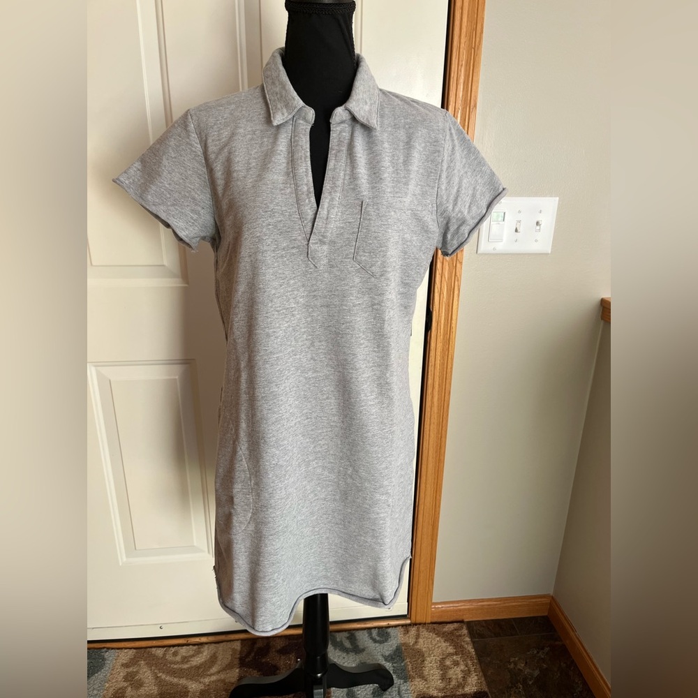 Cabana Life Light Gray Polo Tunic Dress